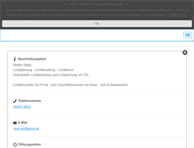 Tablet Screenshot of lichtgestaltung-rapp.de